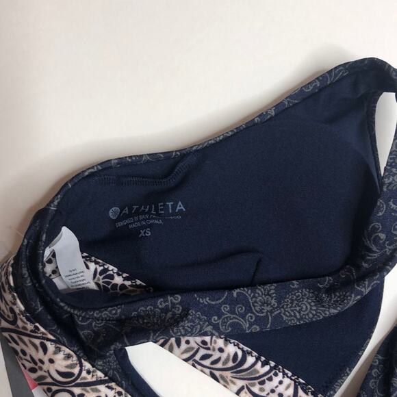 NWT athleta aqualux batik blue bikini top - Picture 7 of 8